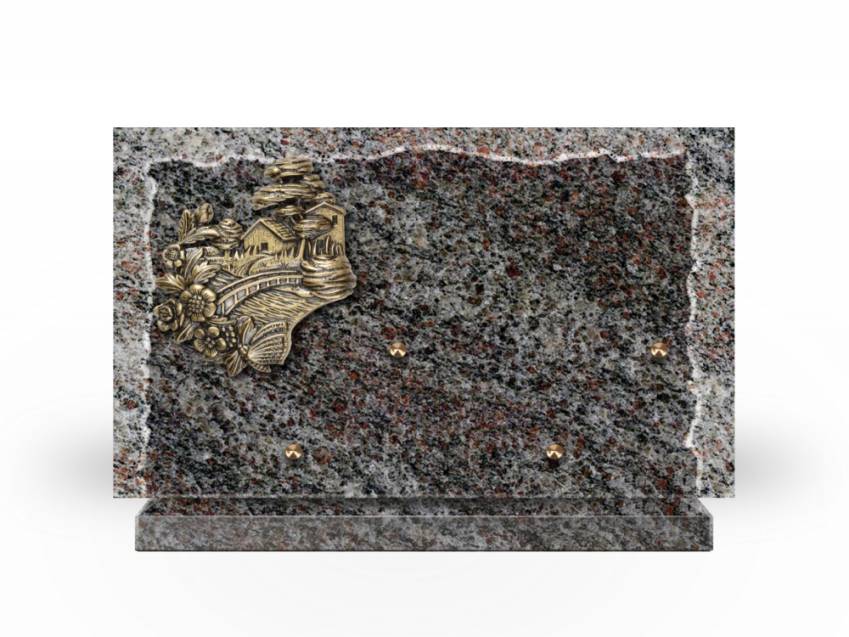 Artistic Granite Rectangle Plaque.