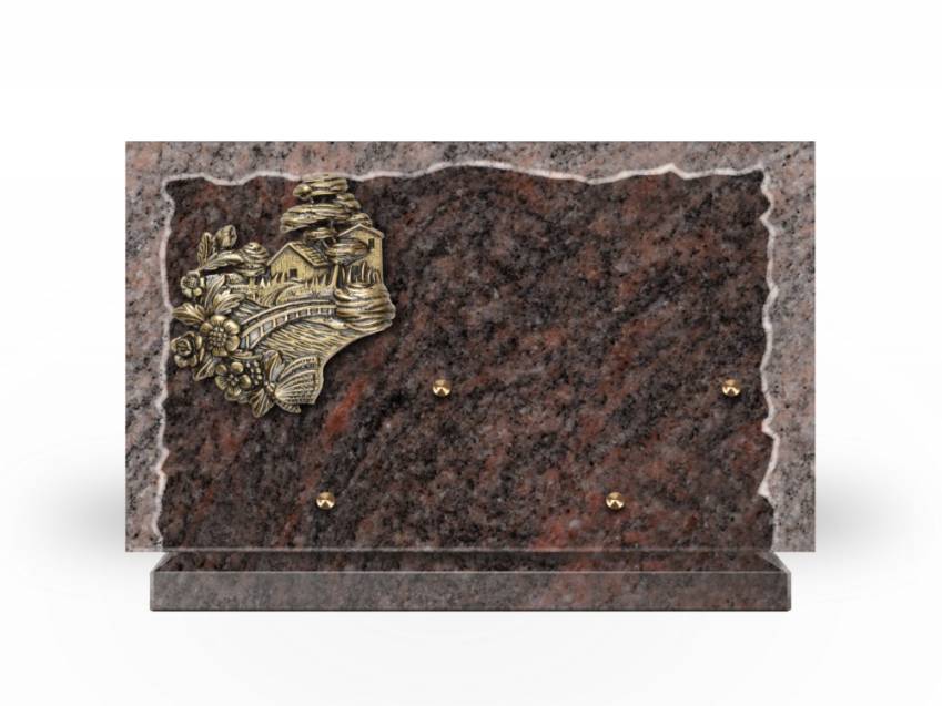 Artistic Granite Rectangle Plaque.