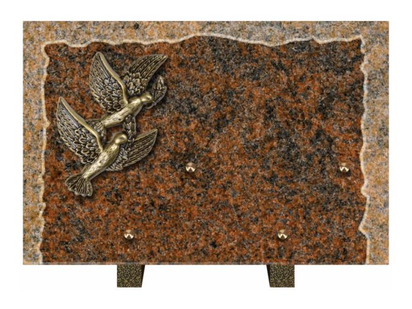 Artistic Granite Rectangle Plaque.