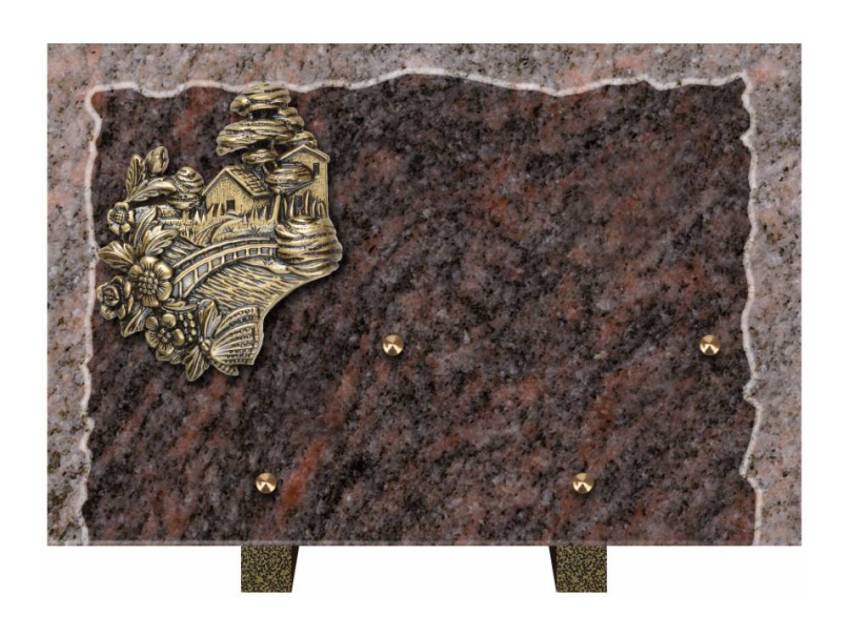 Artistic Granite Rectangle Plaque.