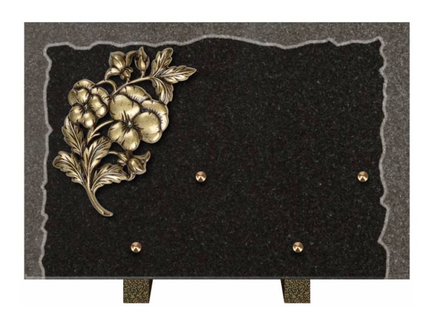 Artistic Granite Rectangle Plaque.