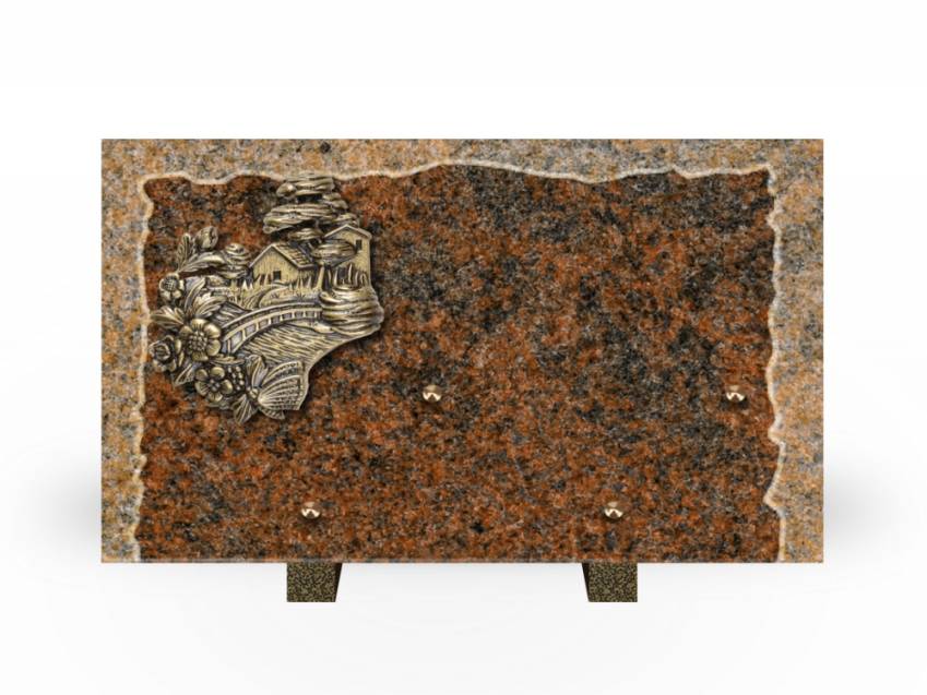 Artistic Granite Rectangle Plaque.