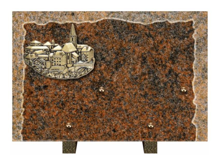 Artistic Granite Rectangle Plaque.