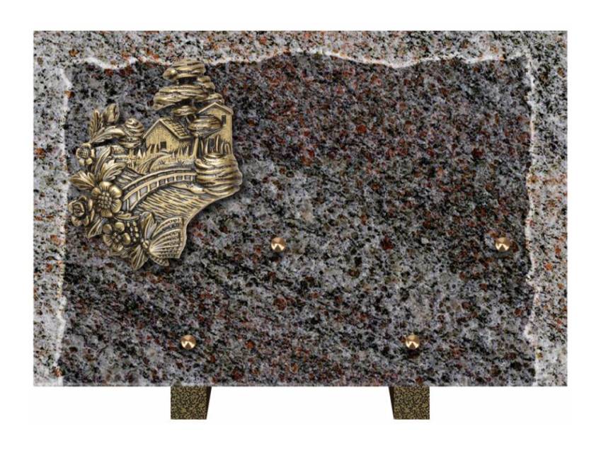 Artistic Granite Rectangle Plaque.