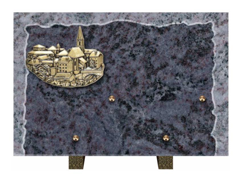 Artistic Granite Rectangle Plaque.