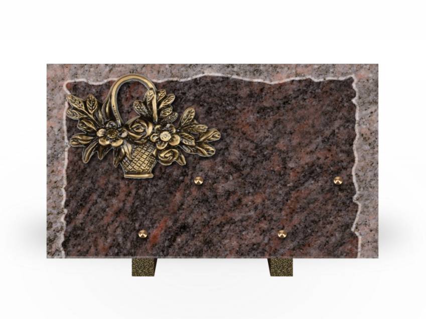 Artistic Granite Rectangle Plaque.