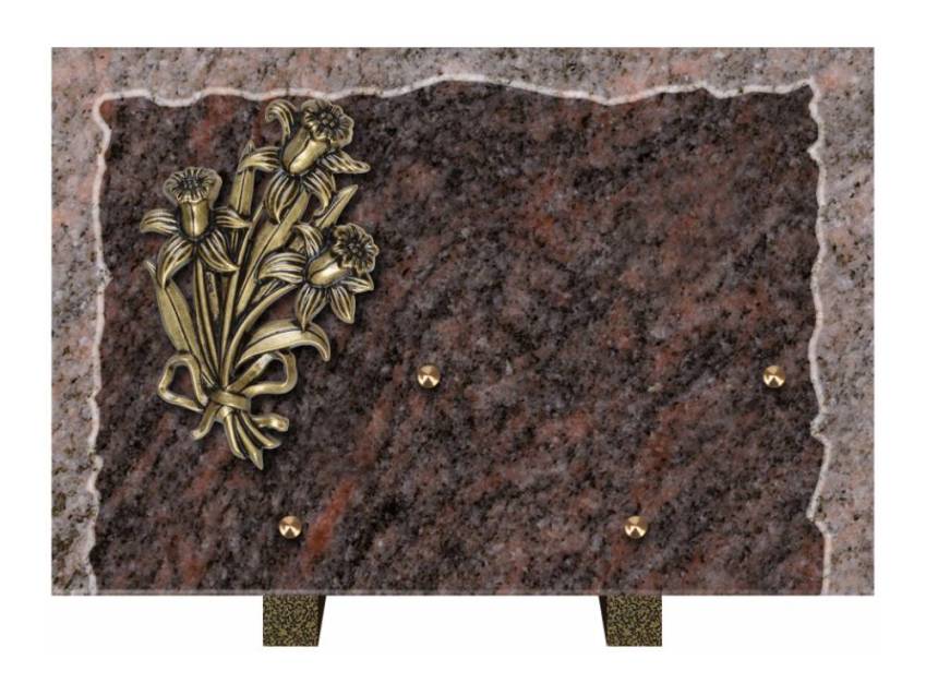 Artistic Granite Rectangle Plaque.