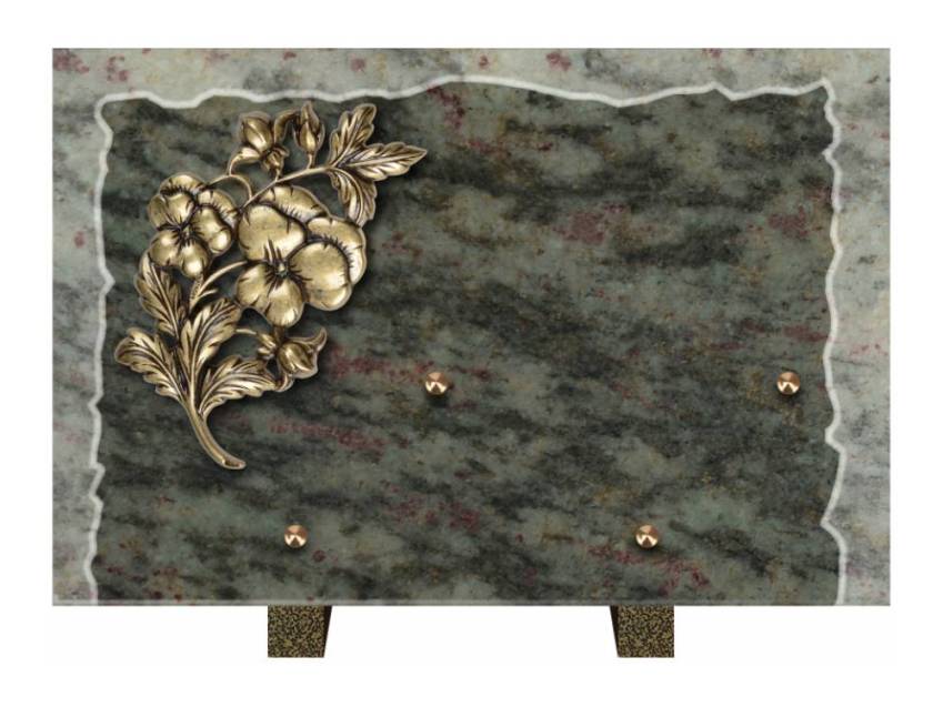 Artistic Granite Rectangle Plaque.