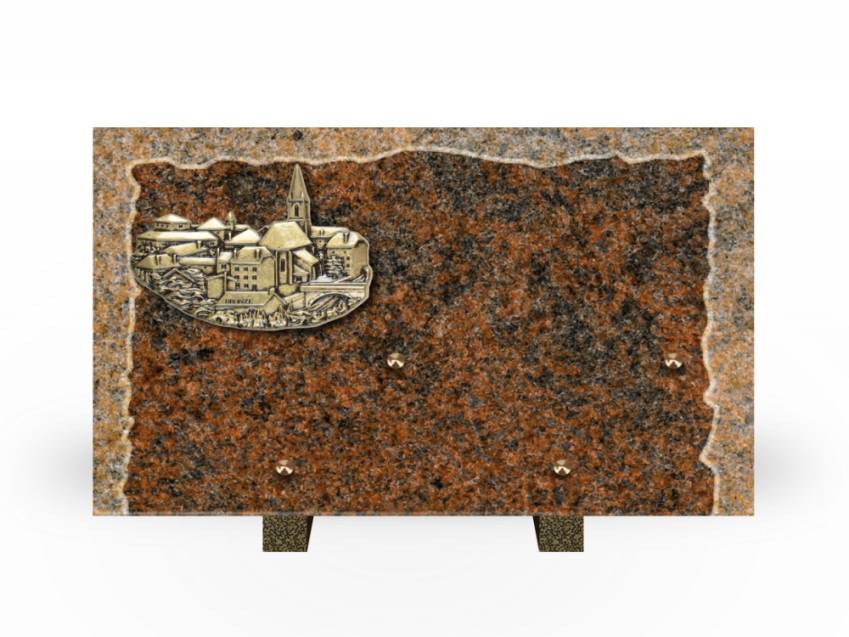 Artistic Granite Rectangle Plaque.