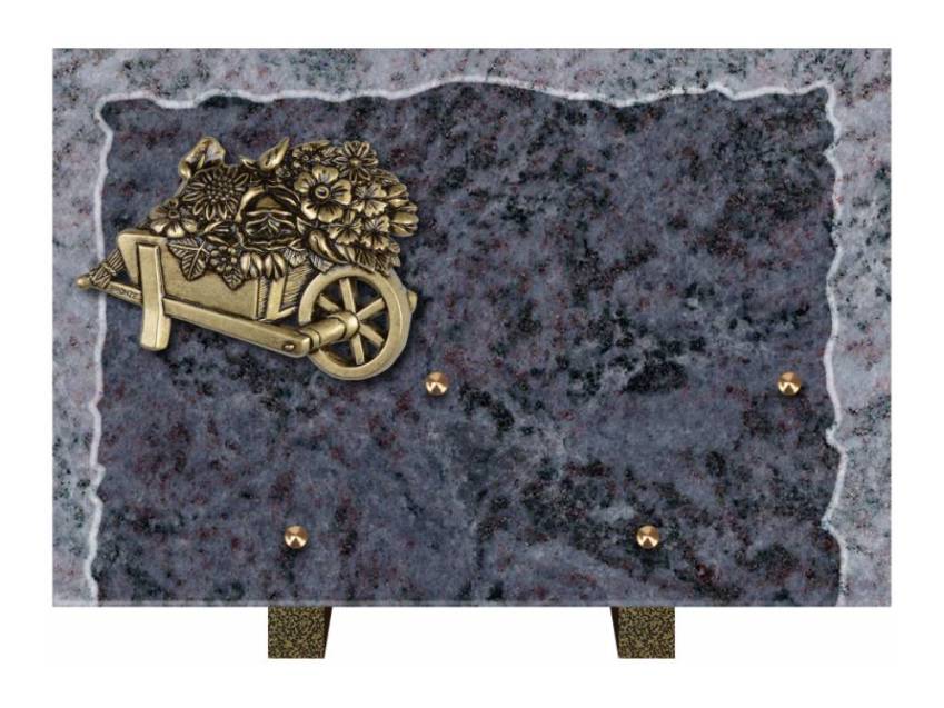 Artistic Granite Rectangle Plaque.