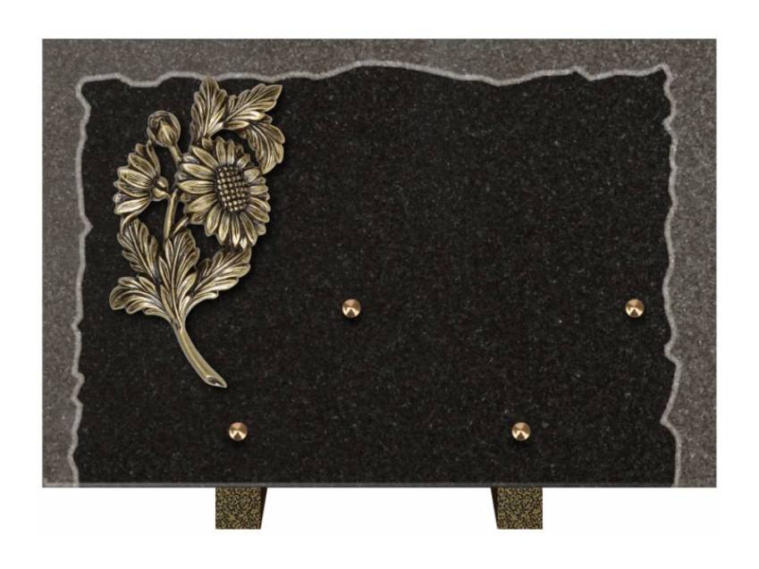 Artistic Granite Rectangle Plaque.