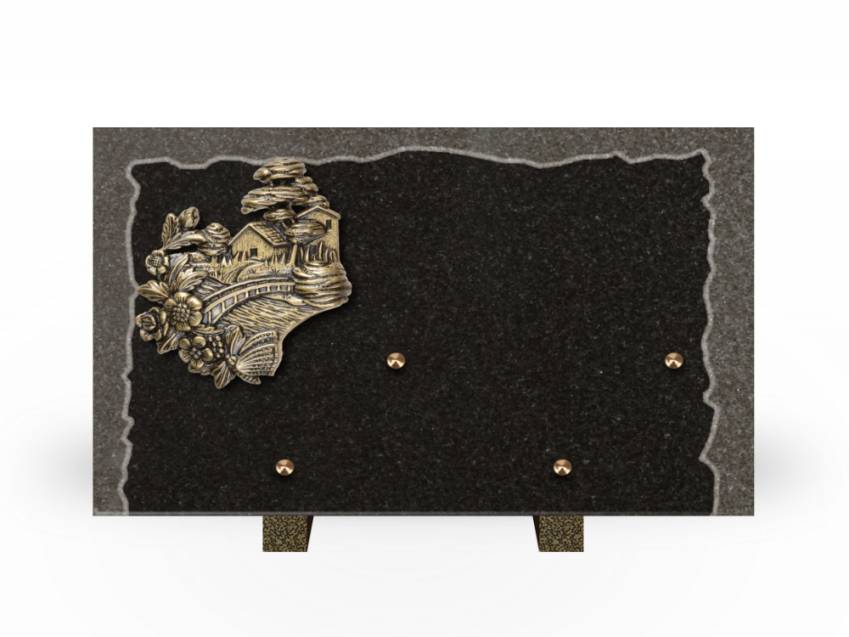 Artistic Granite Rectangle Plaque.