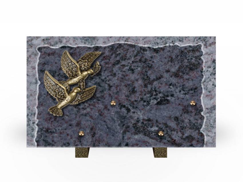 Artistic Granite Rectangle Plaque.