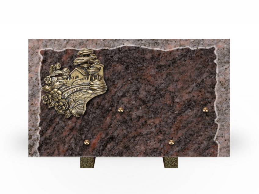 Artistic Granite Rectangle Plaque.