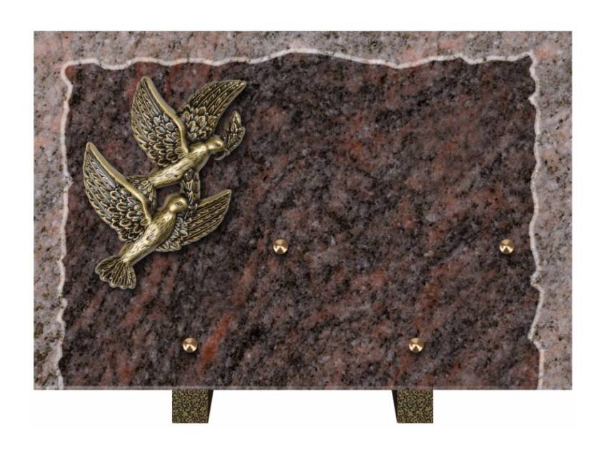 Artistic Granite Rectangle Plaque.