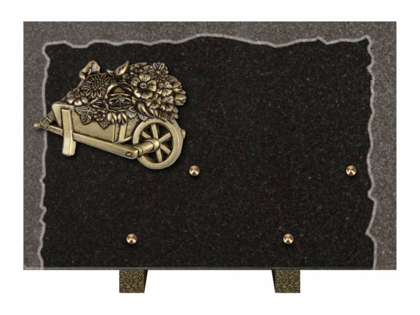 Artistic Granite Rectangle Plaque.