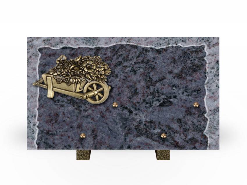 Artistic Granite Rectangle Plaque.