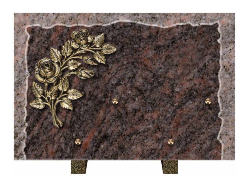 Artistic Granite Rectangle Plaque.