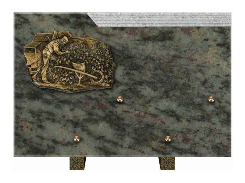 Romantic Rectangle Granite Plaque.