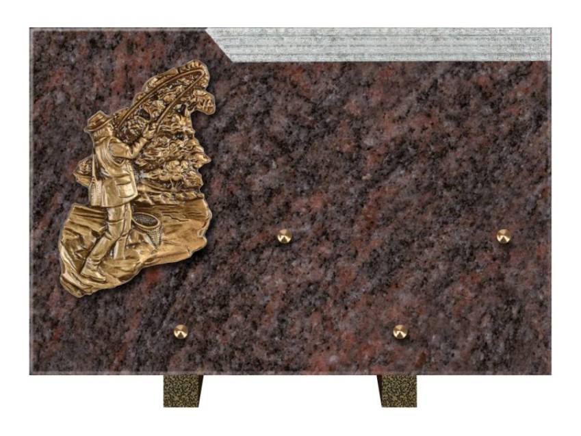 Plaque Granit Rectangle romantique