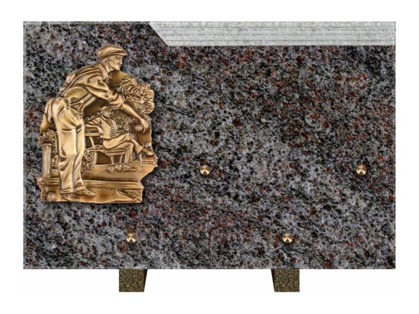 Romantic Rectangle Granite Plaque.