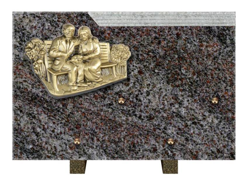 Romantic Rectangle Granite Plaque.