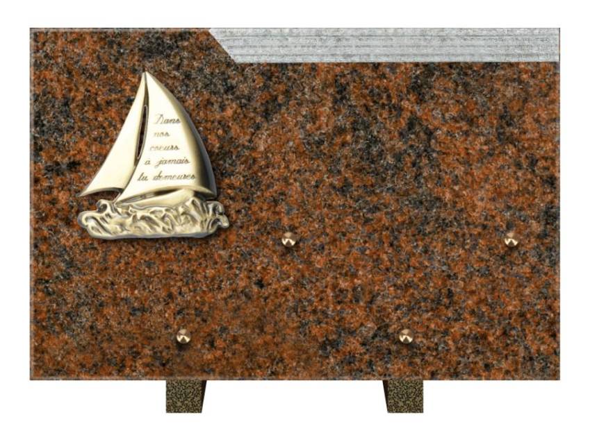 Plaque Granit Rectangle romantique