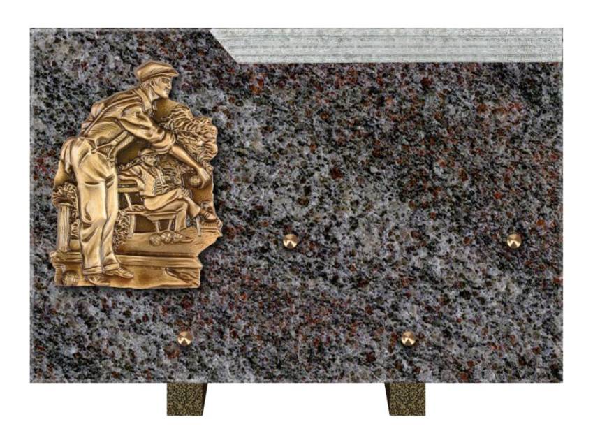 Plaque Granit Rectangle romantique