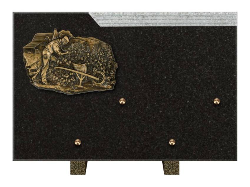 Plaque Granit Rectangle romantique