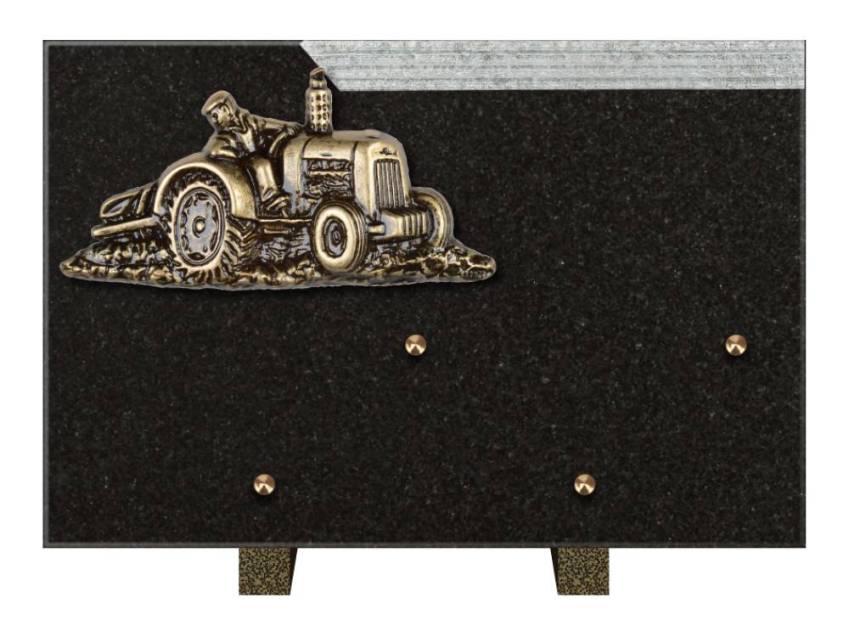 Plaque Granit Rectangle romantique