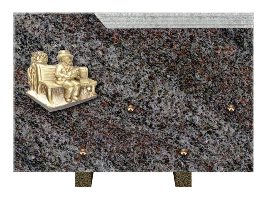 Romantic Rectangle Granite Plaque.