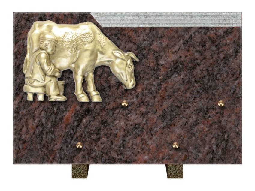 Plaque Granit Rectangle romantique