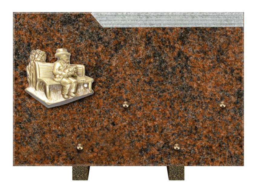 Plaque Granit Rectangle romantique