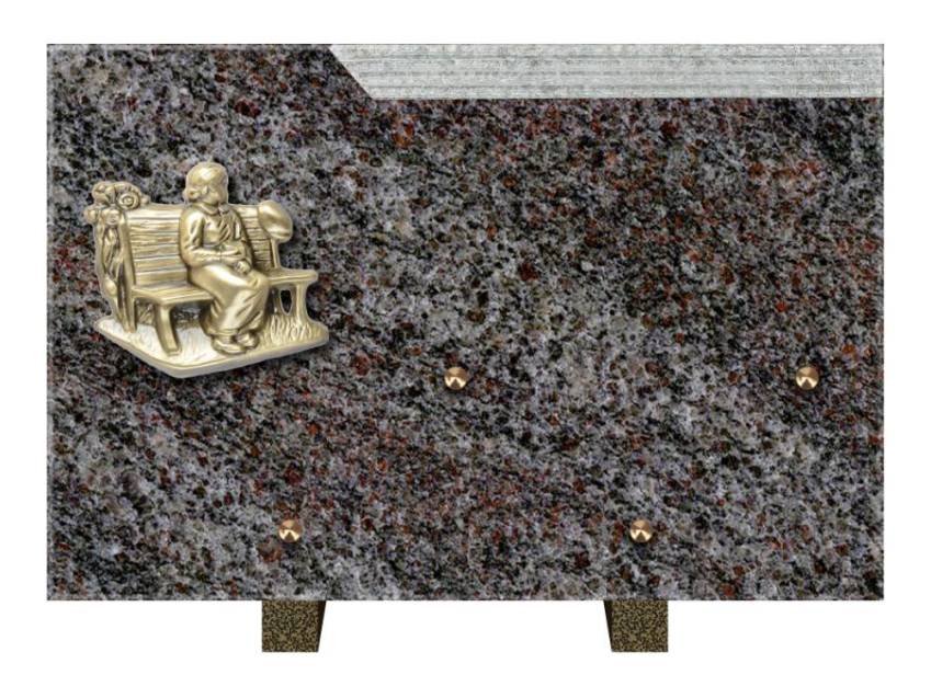 Romantic Rectangle Granite Plaque.