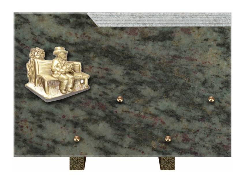 Romantic Rectangle Granite Plaque.