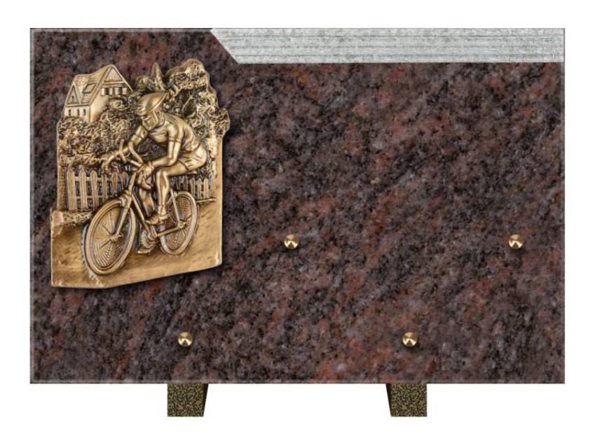 Plaque Granit Rectangle romantique