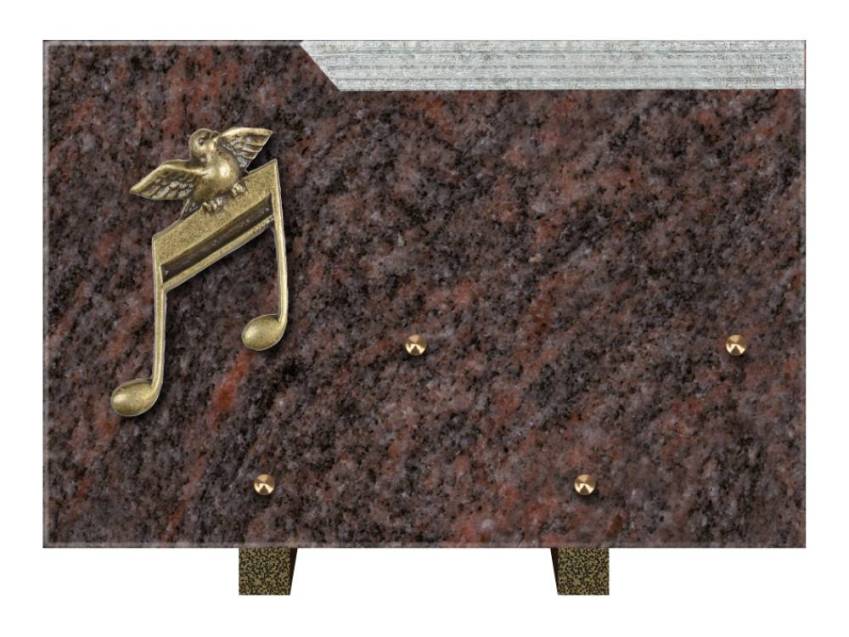 Romantic Rectangle Granite Plaque.