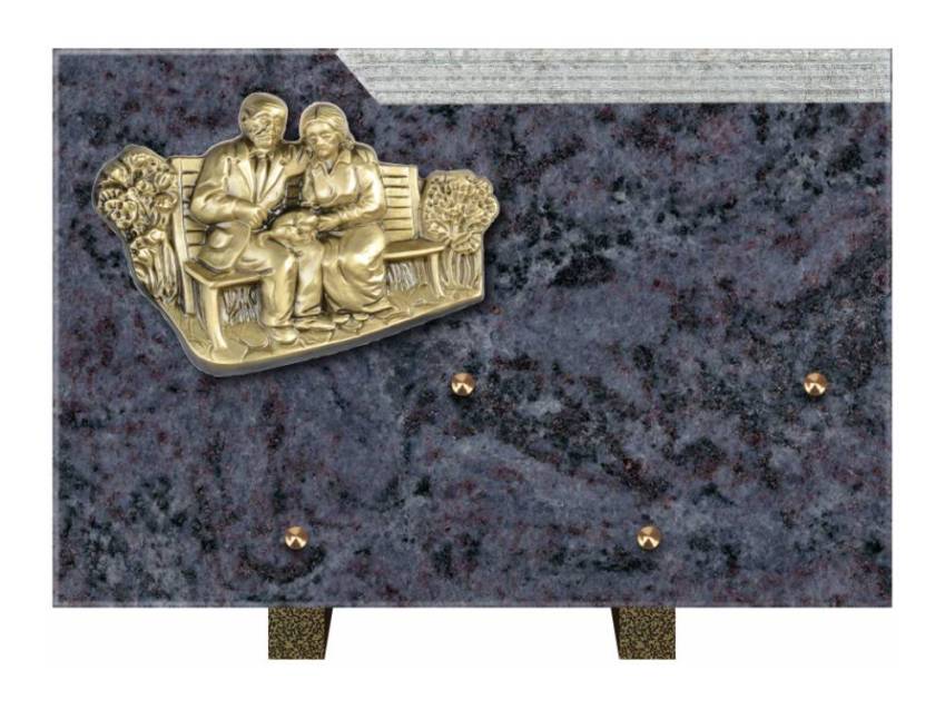 Romantic Rectangle Granite Plaque.