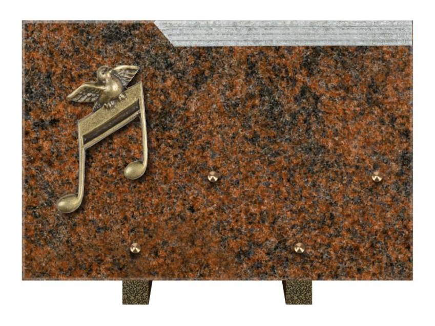 Romantic Rectangle Granite Plaque.