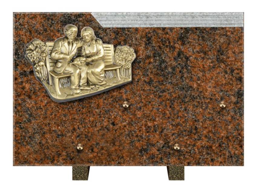 Plaque Granit Rectangle romantique