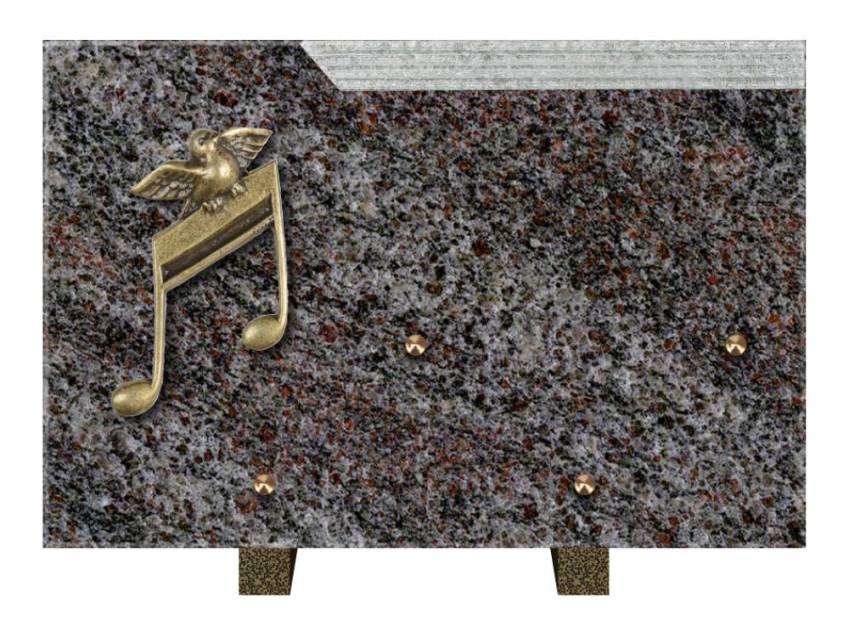 Romantic Rectangle Granite Plaque.