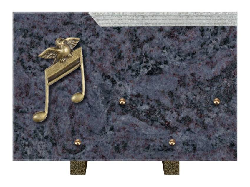 Plaque Granit Rectangle romantique