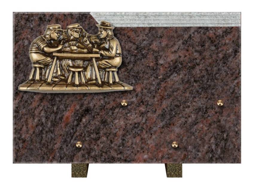 Romantic Rectangle Granite Plaque.