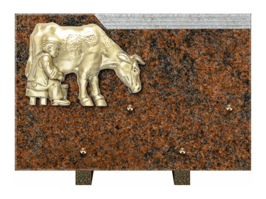 Romantic Rectangle Granite Plaque.