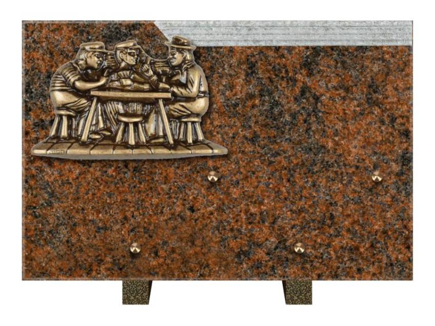 Plaque Granit Rectangle romantique