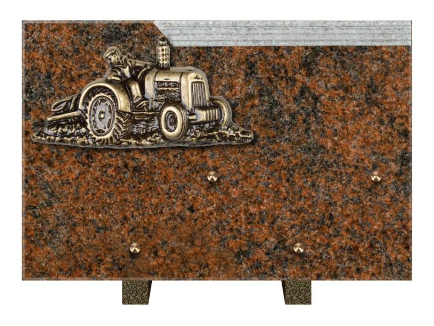 Plaque Granit Rectangle romantique