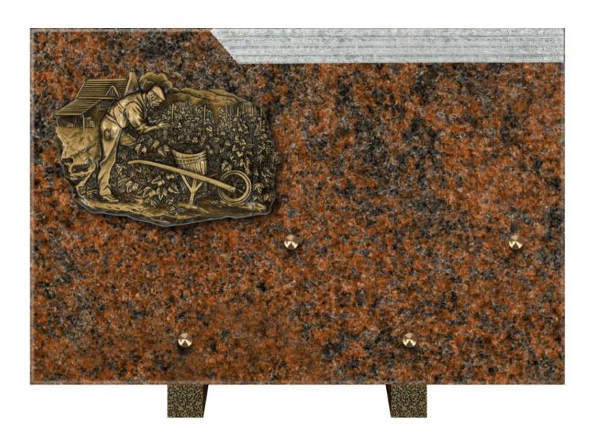 Plaque Granit Rectangle romantique