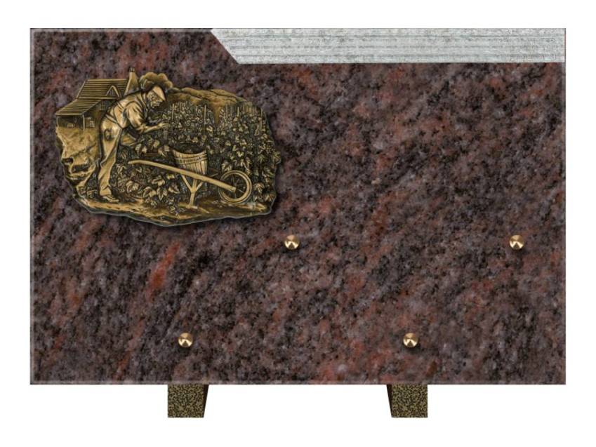 Plaque Granit Rectangle romantique