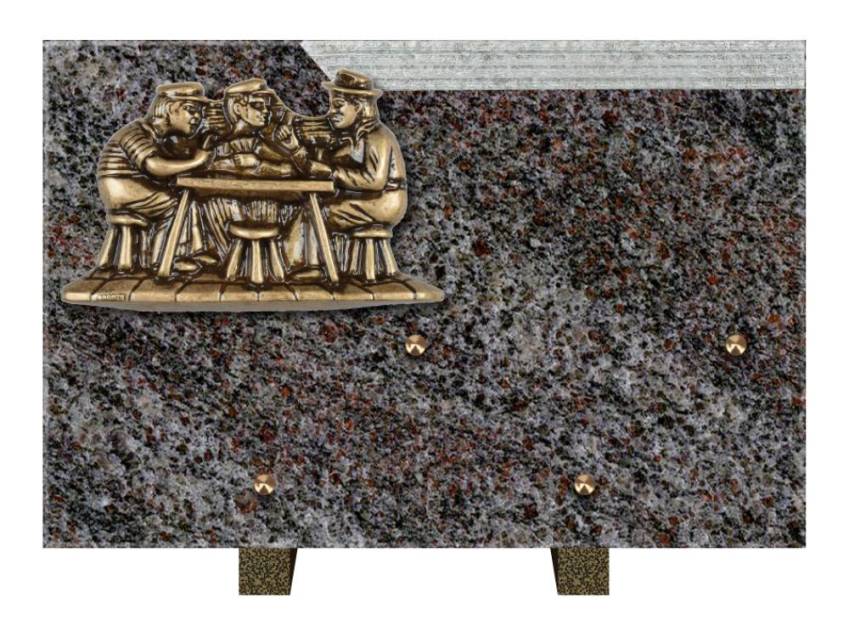 Romantic Rectangle Granite Plaque.