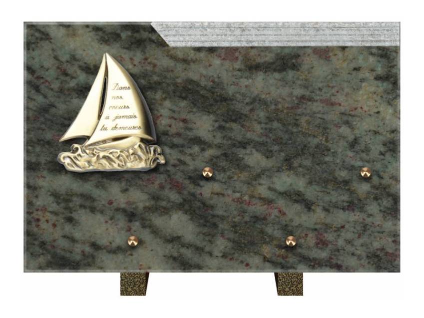 Romantic Rectangle Granite Plaque.